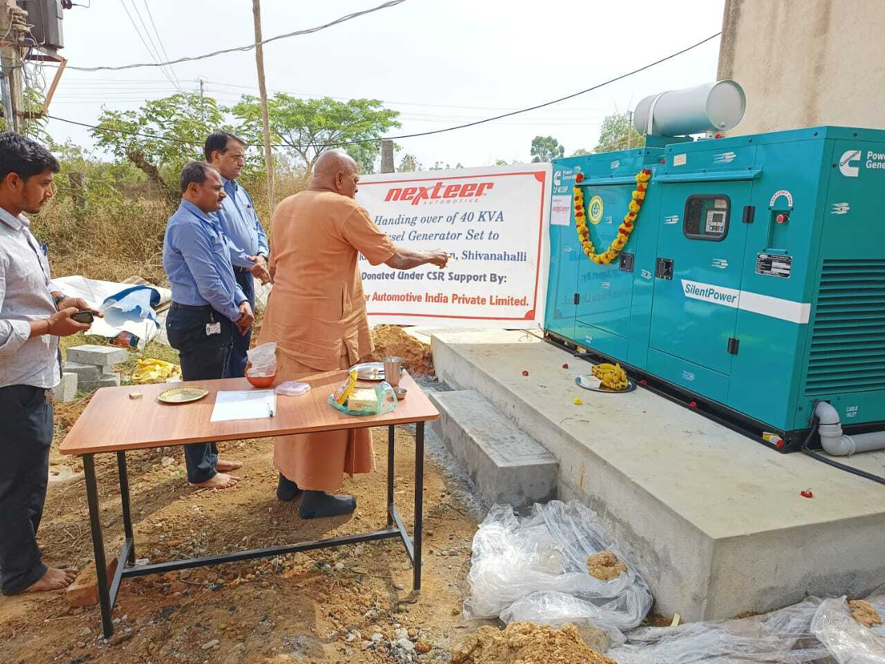 Nexteer Automotive DG donation RAMAKRISHNA MISSION, Shivanahalli